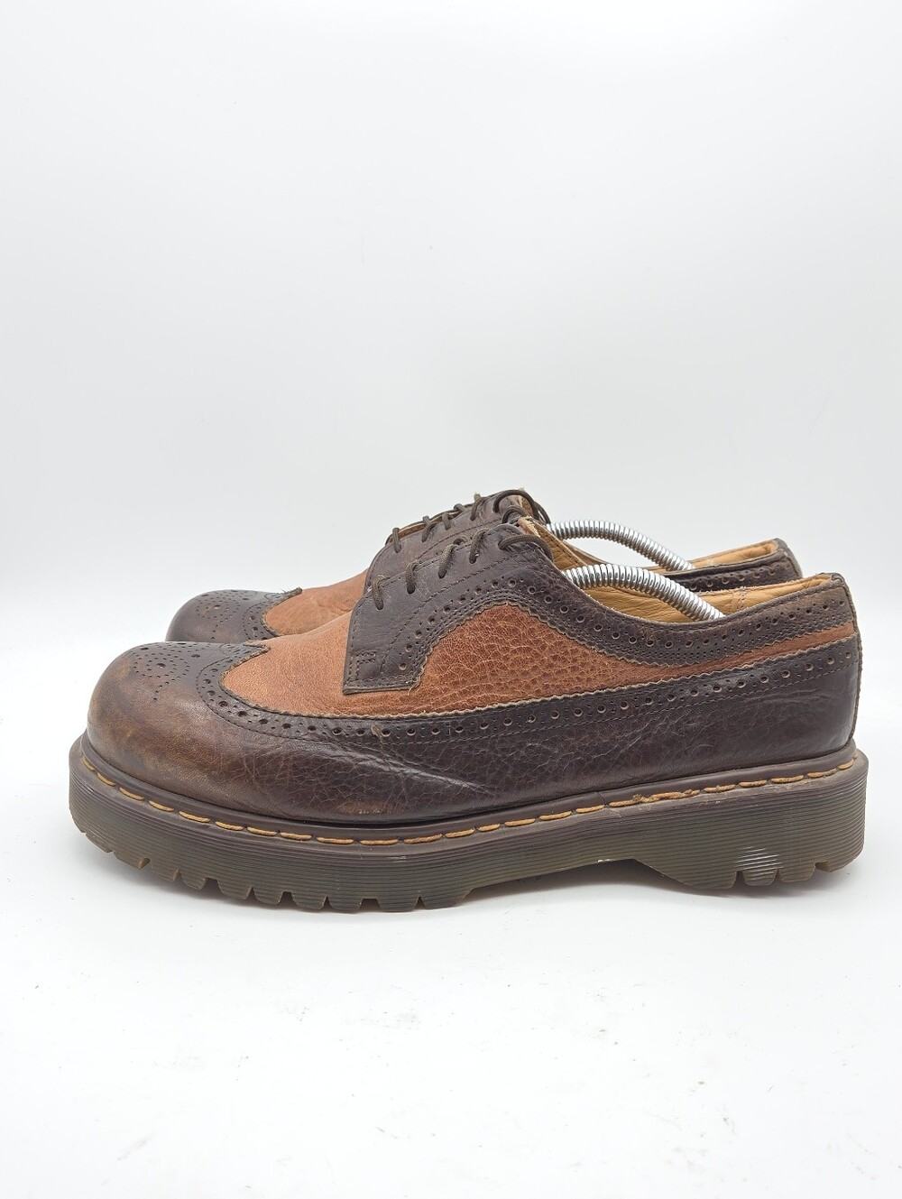 Dr. Martens Made in England 3989 Brogue Oxford Brown Wingtip Shoes Men's 12